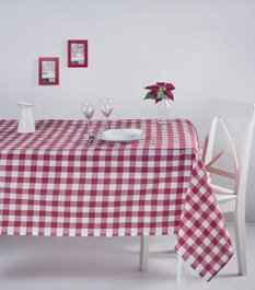 Hermia Mantel Kareli 220 Rojo a Cuadros